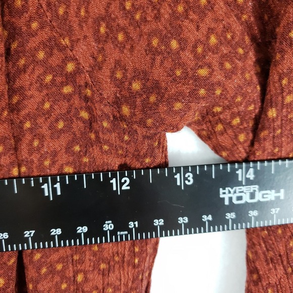 Aeropostale Womens Romper Size Small Rust Brown Orange‎ Floral Long Sleeve Boho - Picture 6 of 8